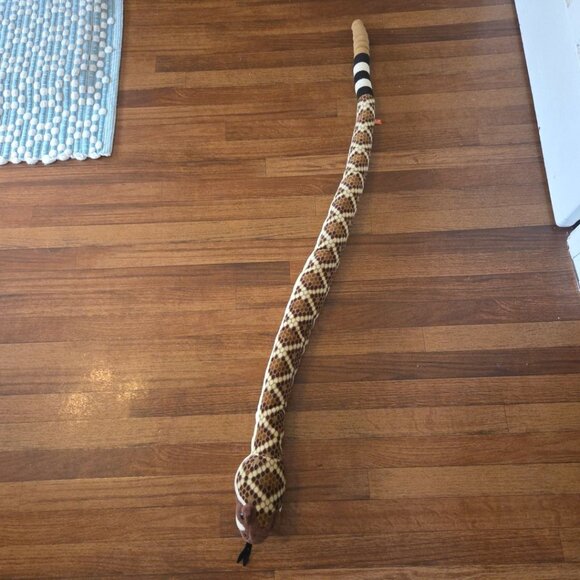 Wild Republic Plush Rattlesnake Stuffed Animal Toy 56" Long Tan and Cream - Picture 6 of 6